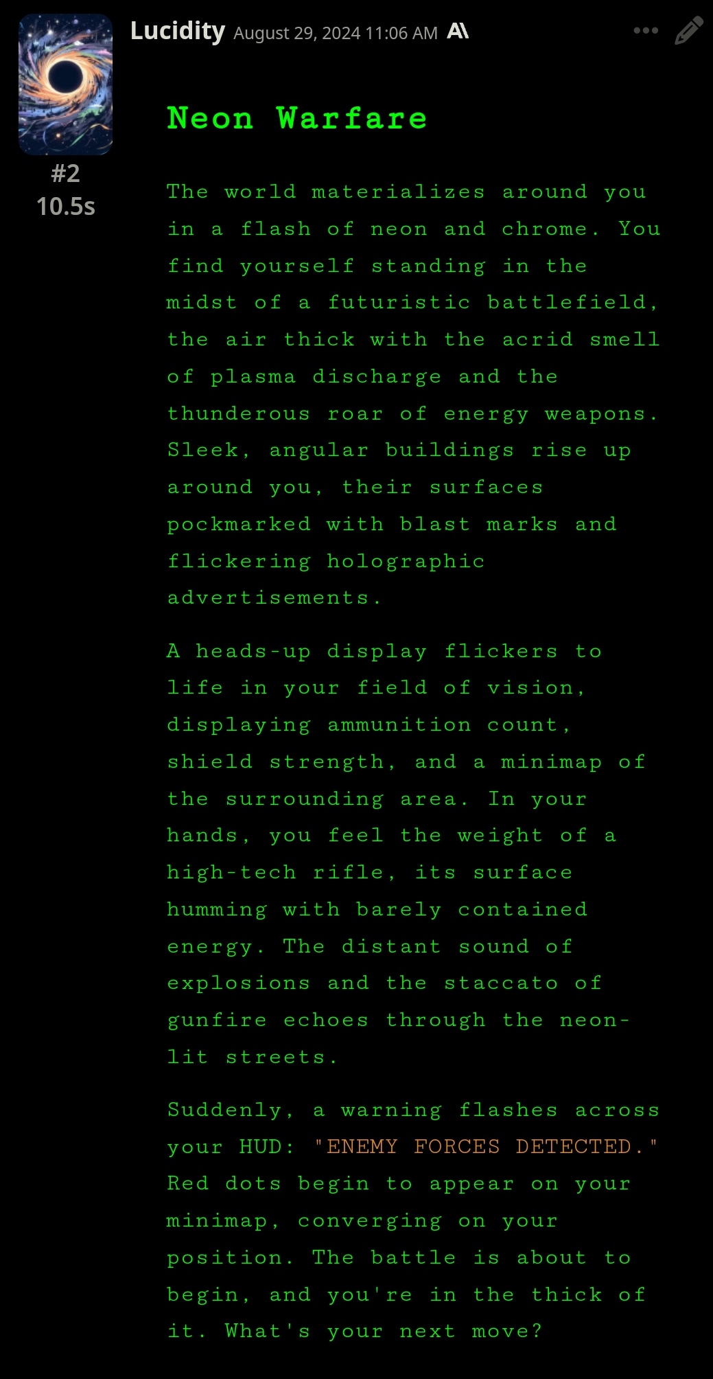 Lucidity example response