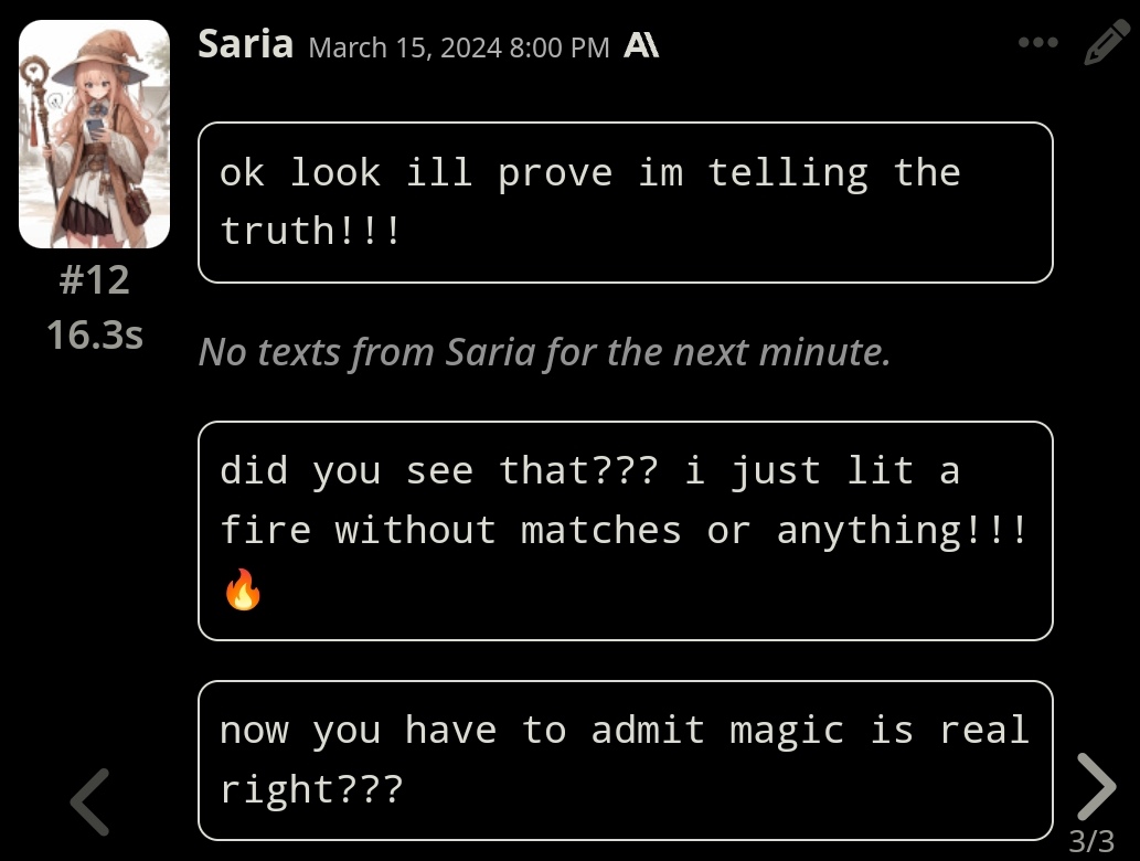 Saria example response